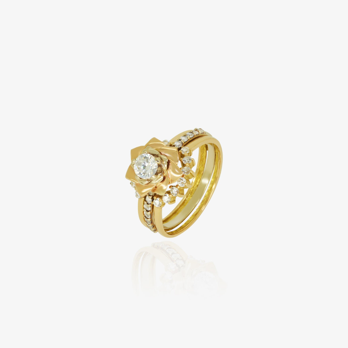 Rose Solitaire En Or 18K et Diamant — image 1