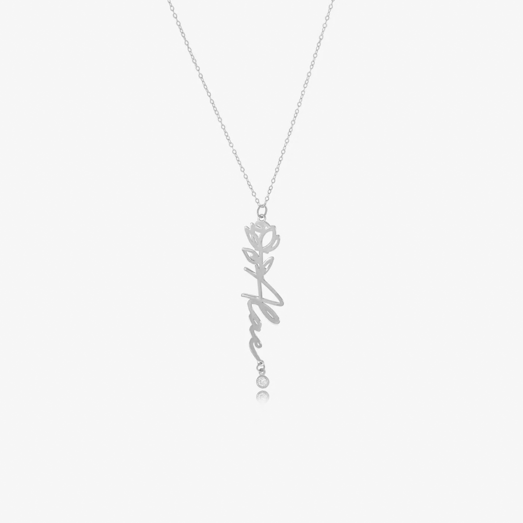 Collier Rose Personnalisée En Or 18k — image 2