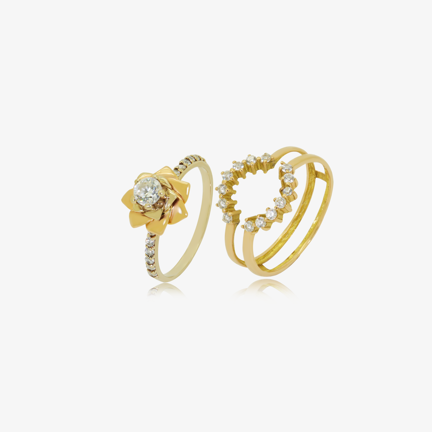 Rose Solitaire En Or 18K et Diamant — image 2