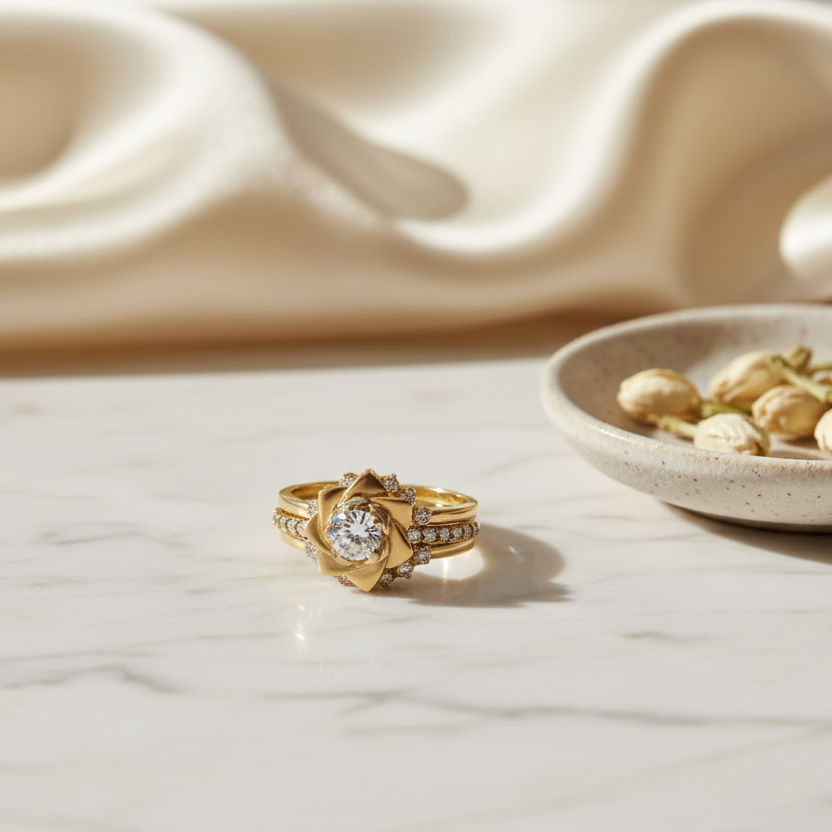 Rose Solitaire En Or 18K et Diamant — image 5