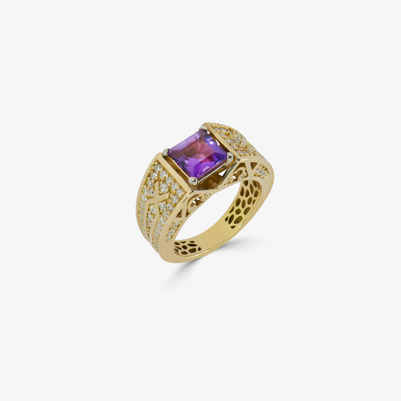 Bague Tislit en Or 18K Améthyste naturel