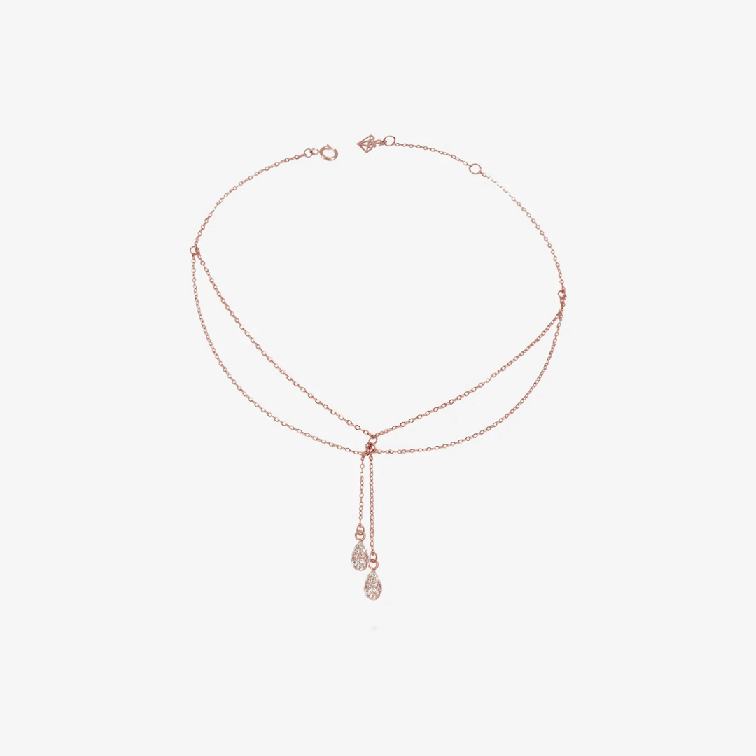 Chaine de cheville Gouttes de Rosée en Or — image 3