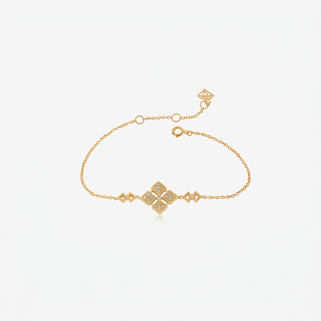 Gourmette Trifle tribale En Or 18K — image 1