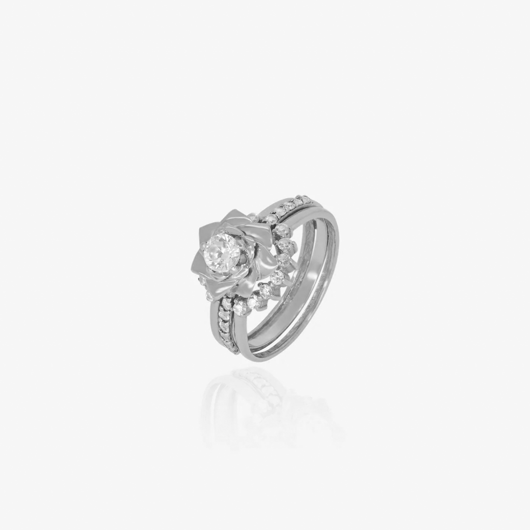 Rose Solitaire En Or 18K et Diamant — image 2