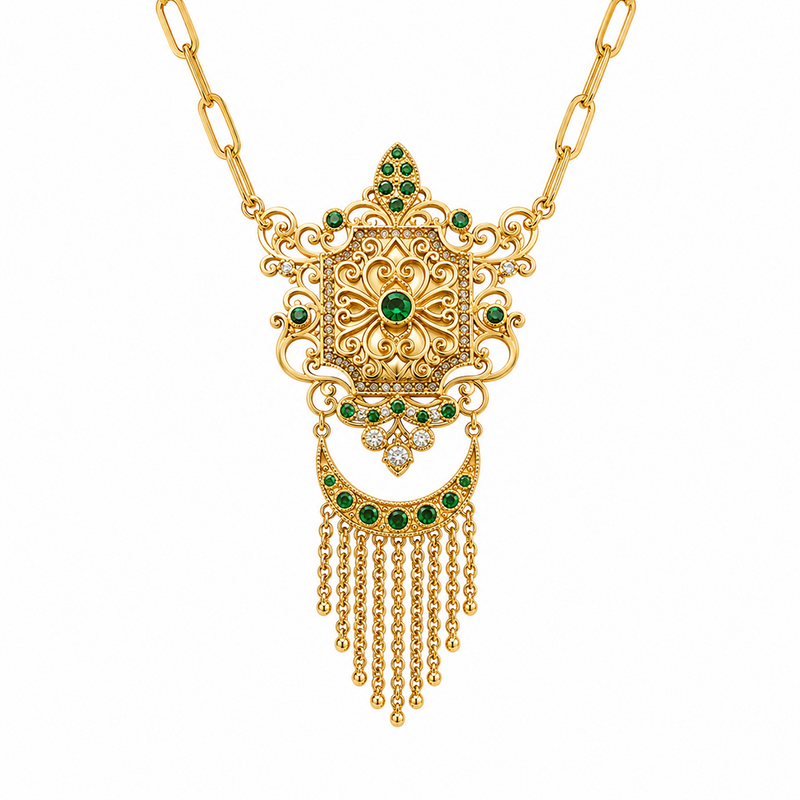 Collier Cravache Boulahya en Or 18K