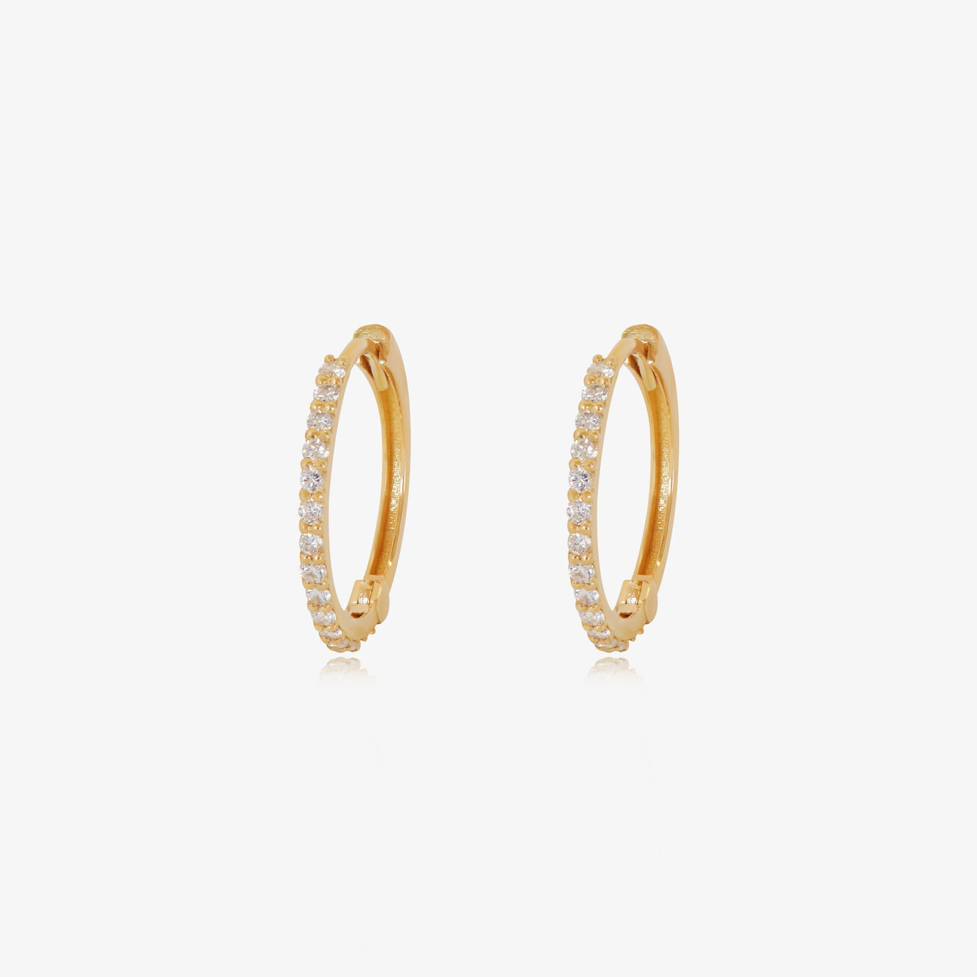 Créoles Diamant Naturel En Or 18K — image 1