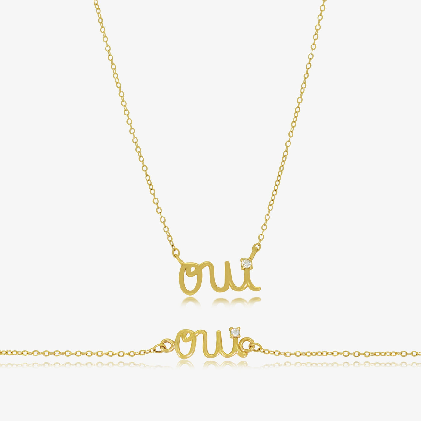 Ensemble Collier+ Bracelet Oui en Or 18K — image 1