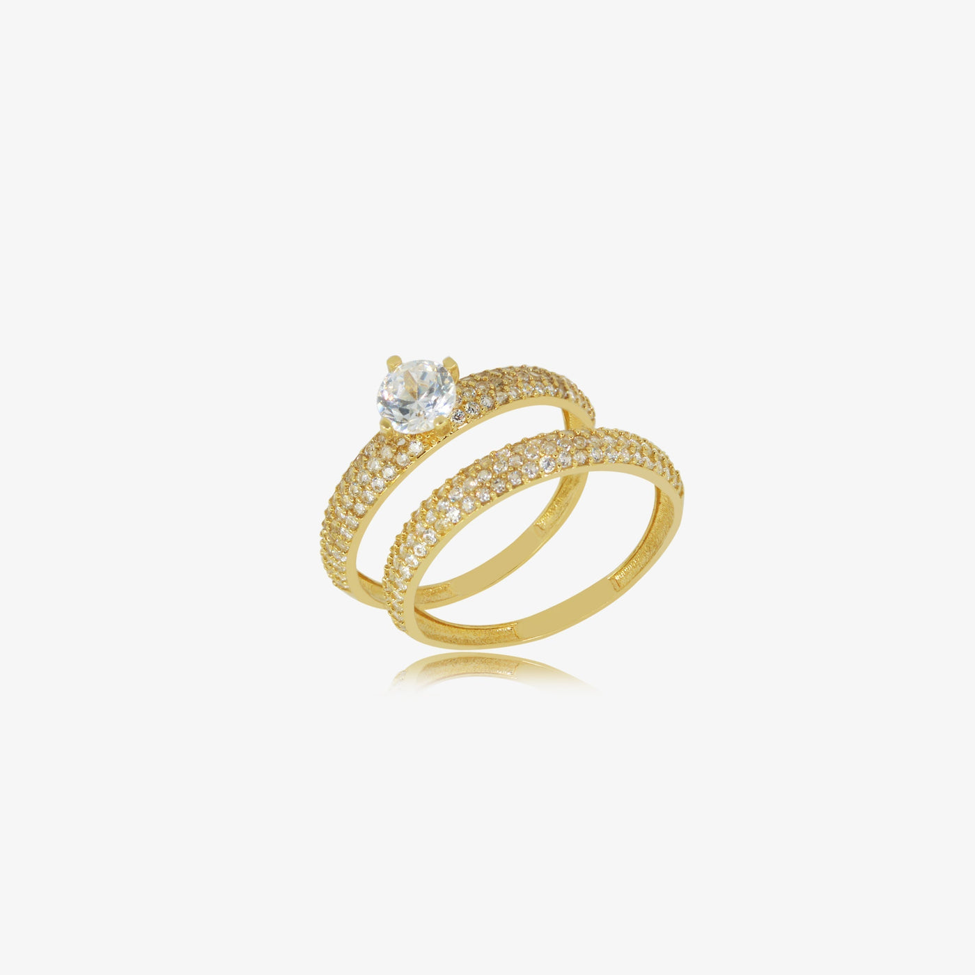 Bague Mariage Solitaire Mireilla en Or 18K — image 1