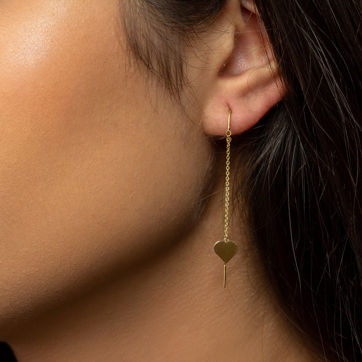 Boucles coeur suspendu en Or 18K — image 1