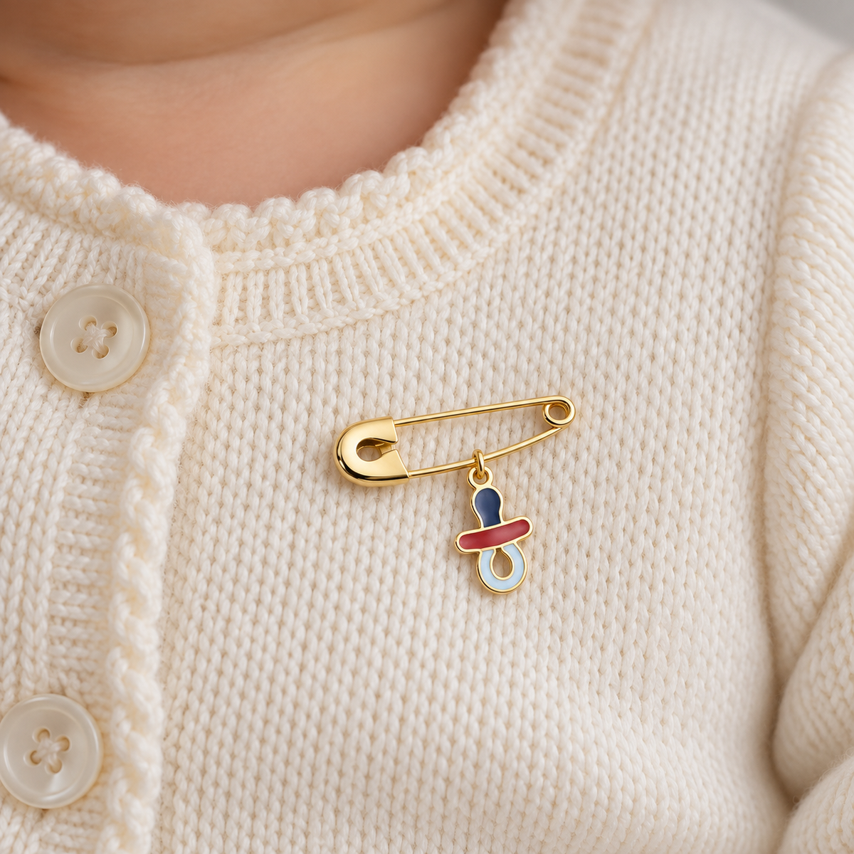 Broche bébé Petit Bonheur en or 18K — image 4