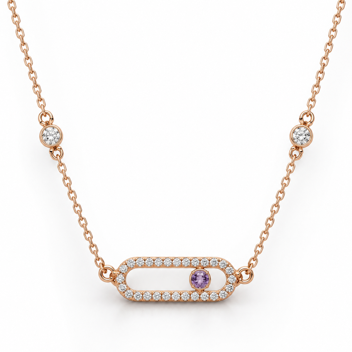 Collier Capsule Améthyste en Or 18K — image 2