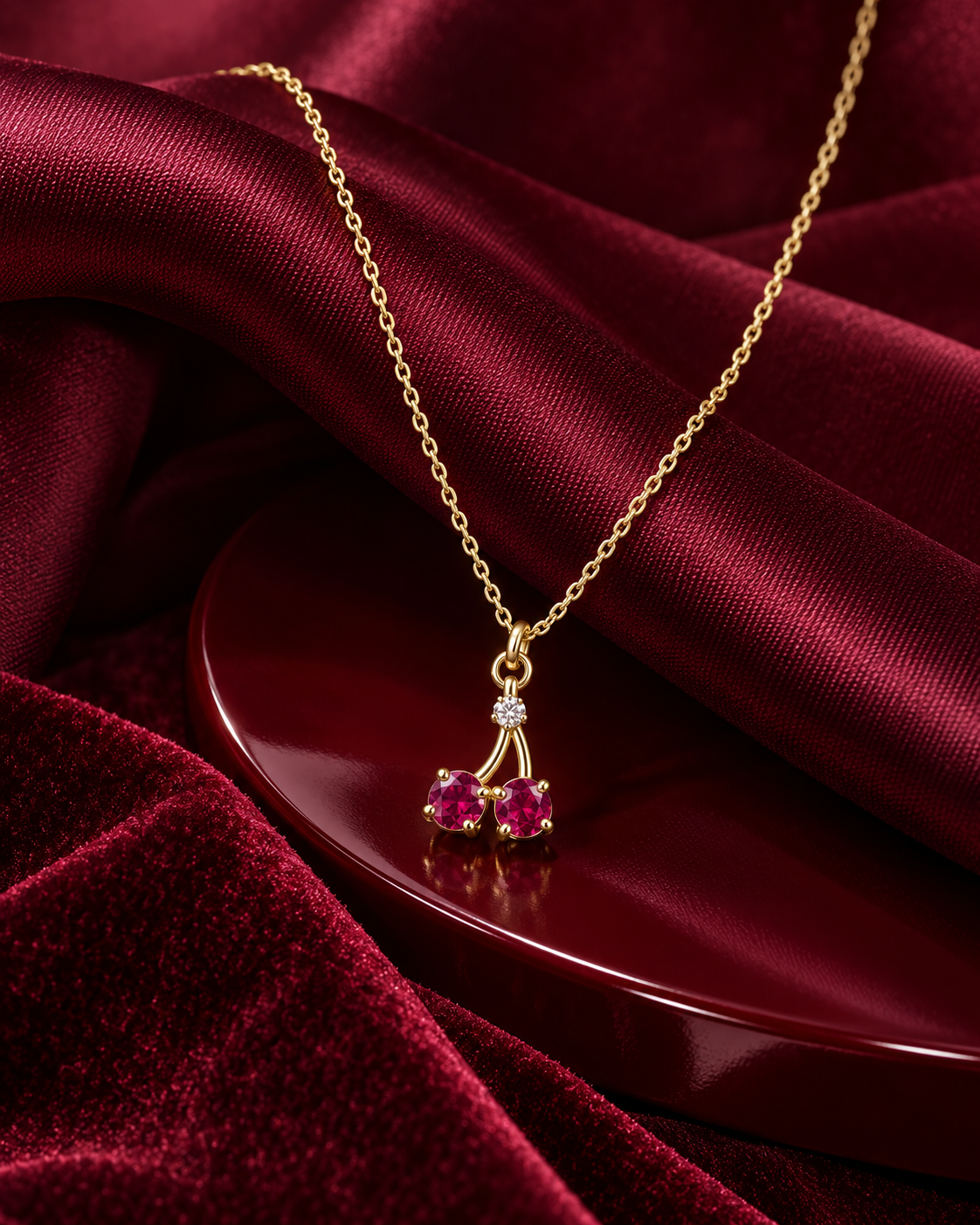 Collier Cerises en Or 18K — image 3