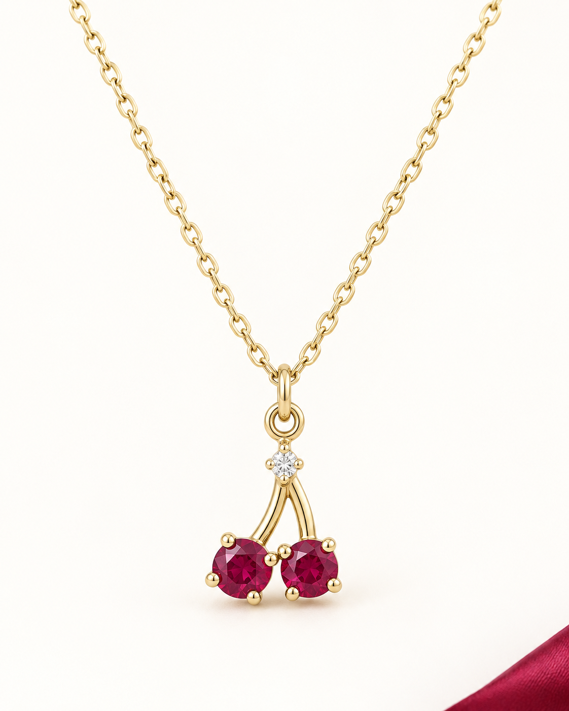 Collier Cerises en Or 18K — image 1