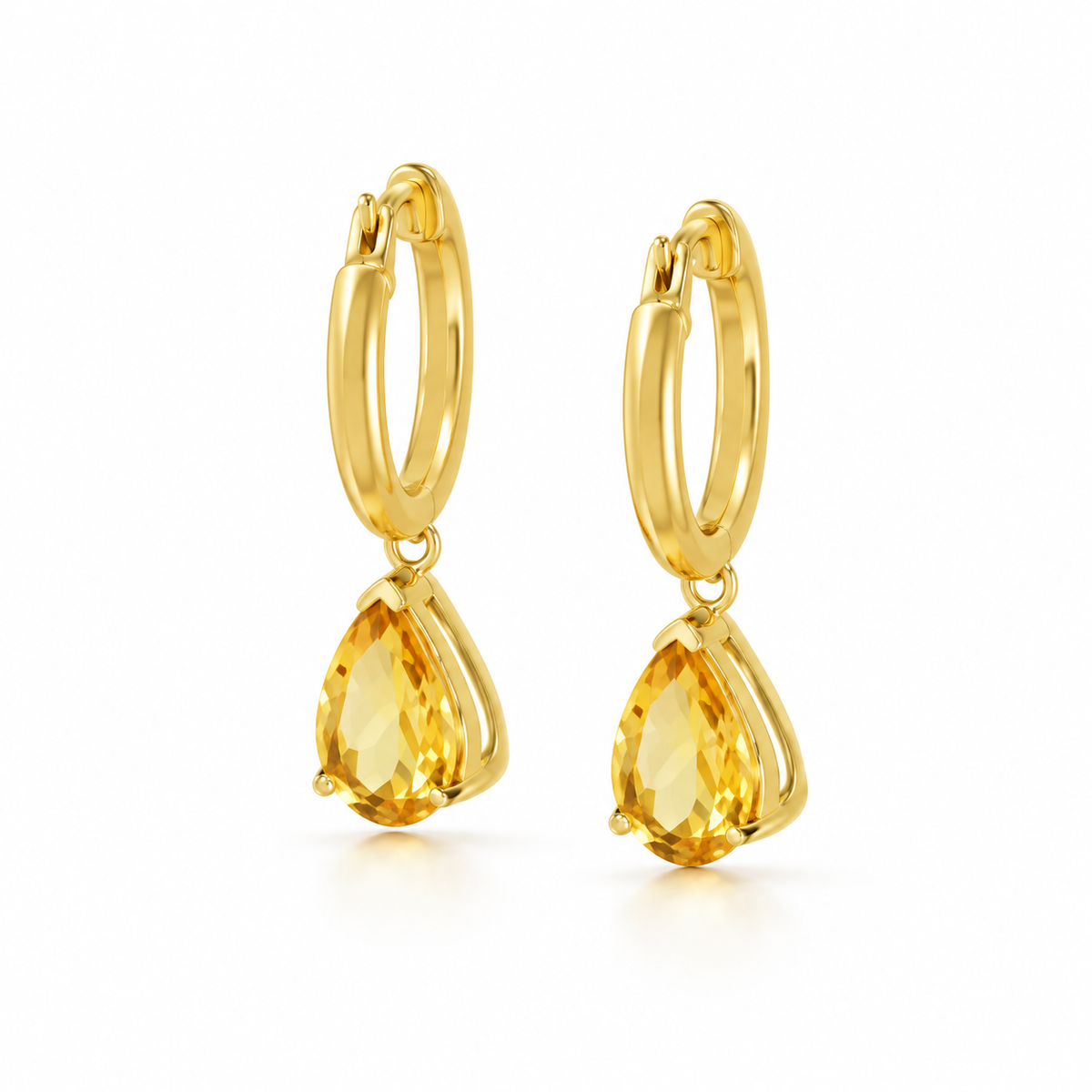 Boucles d’oreilles Goutte de Soleil en Or 18K – Béryl jaune — image 1