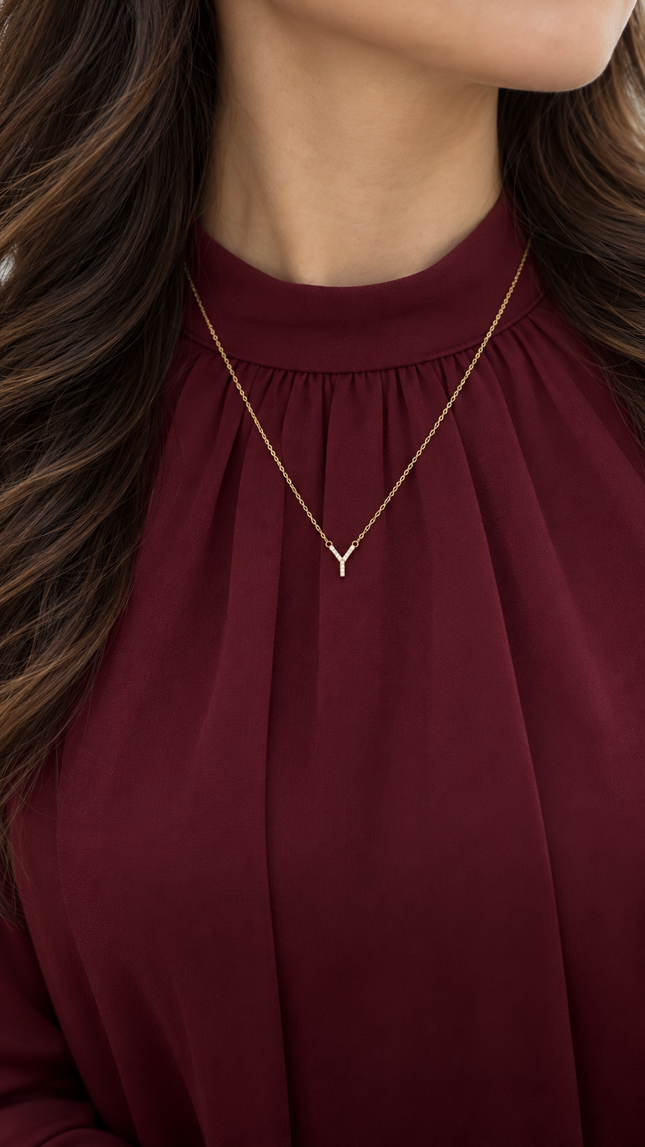 Collier Initiale Éclat en Or 18K — image 2