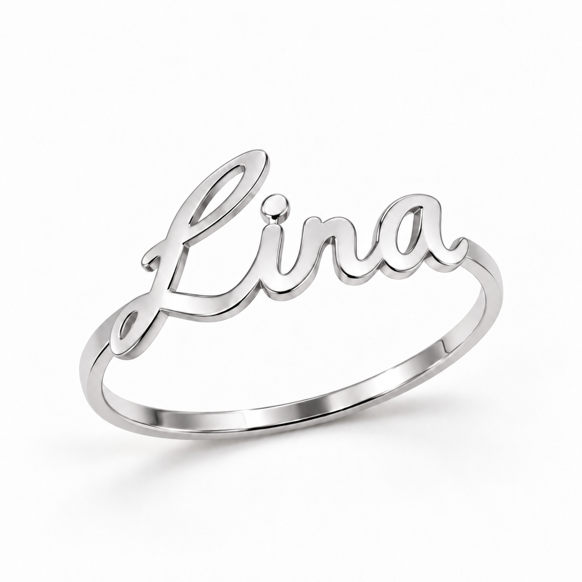 Bague Prénom Signature 2D en Or 18K — image 3