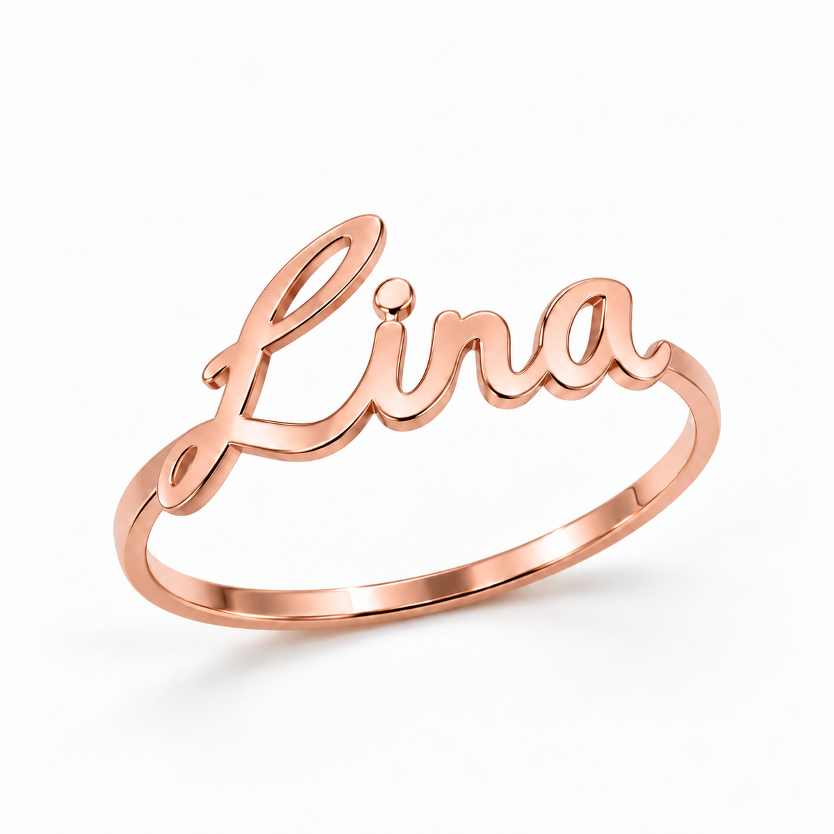 Bague Prénom Signature 2D en Or 18K — image 4