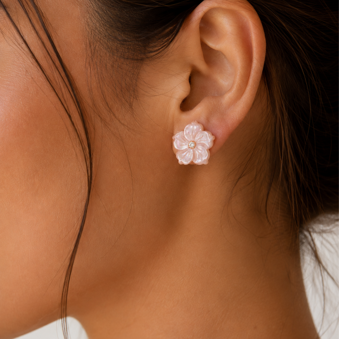 Boucles d’oreilles Fleur de Pureté En Or 18K — image 2