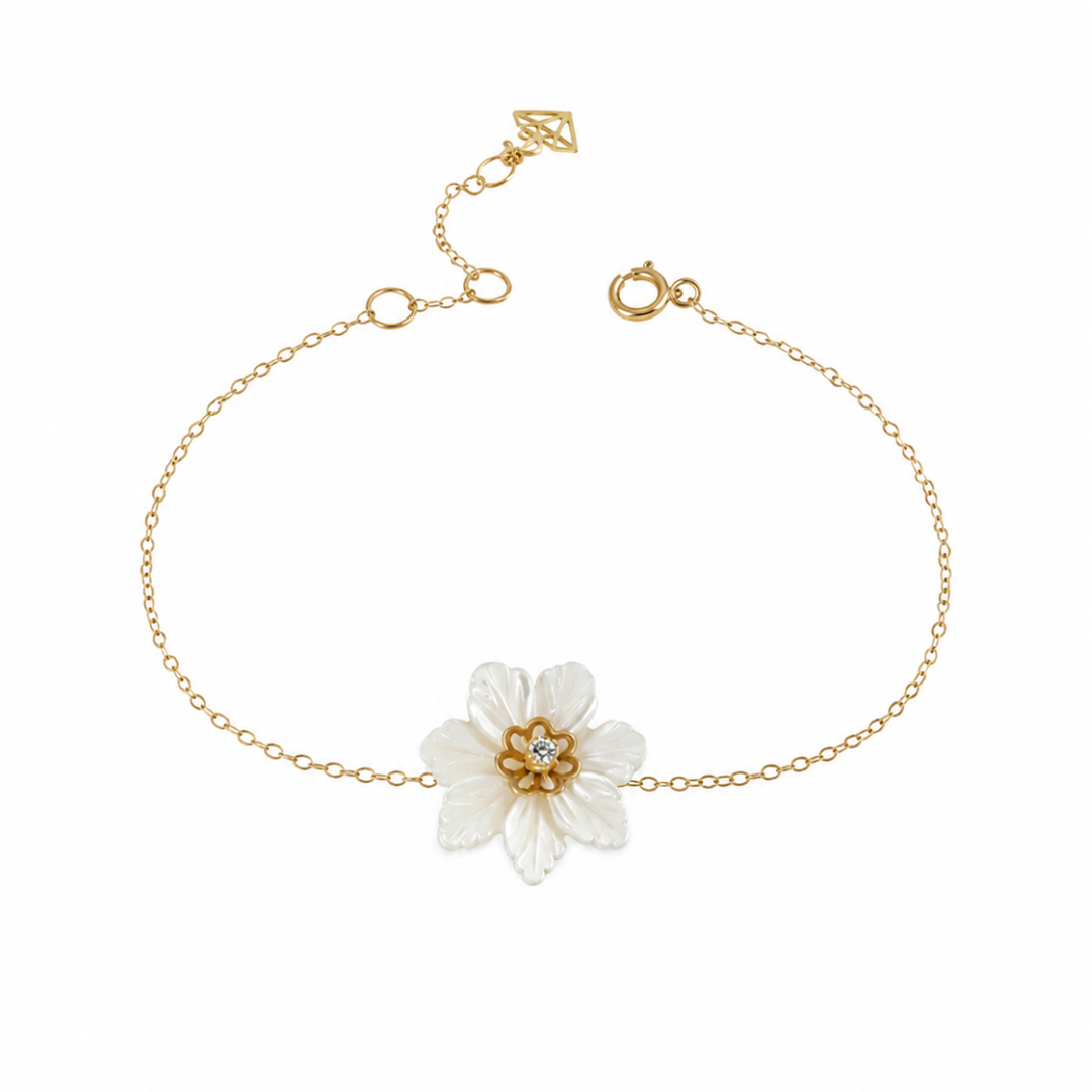 Bracelet Fleur de Nacre en Or 18K — image 1