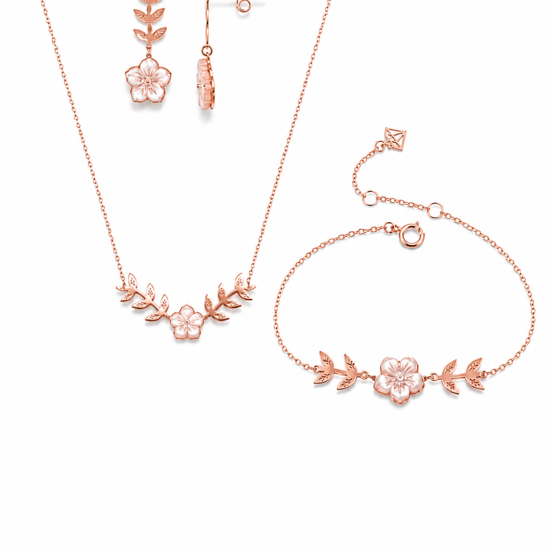 Ensemble Sérénité Florale en Or 18K — image 3