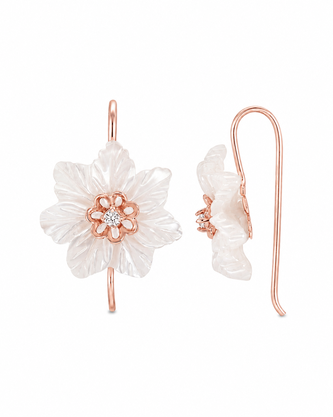 Boucles d’oreilles Fleur de Nacre En Or 18K — image 4