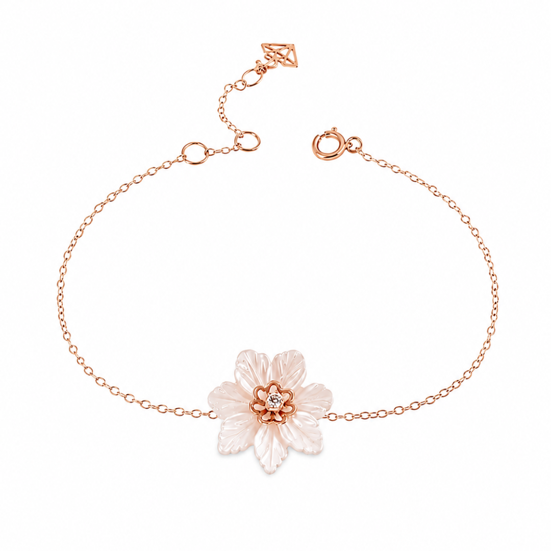 Bracelet Fleur de Nacre en Or 18K — image 4
