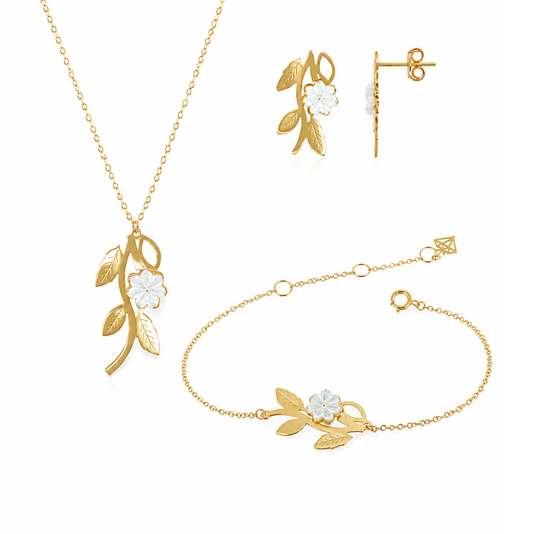 Ensemble Pétale d'Aurore en Or 18K — image 1