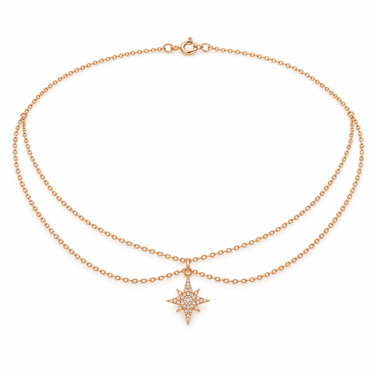 Chaîne de cheville Stella Duo en Or 18K — image 2
