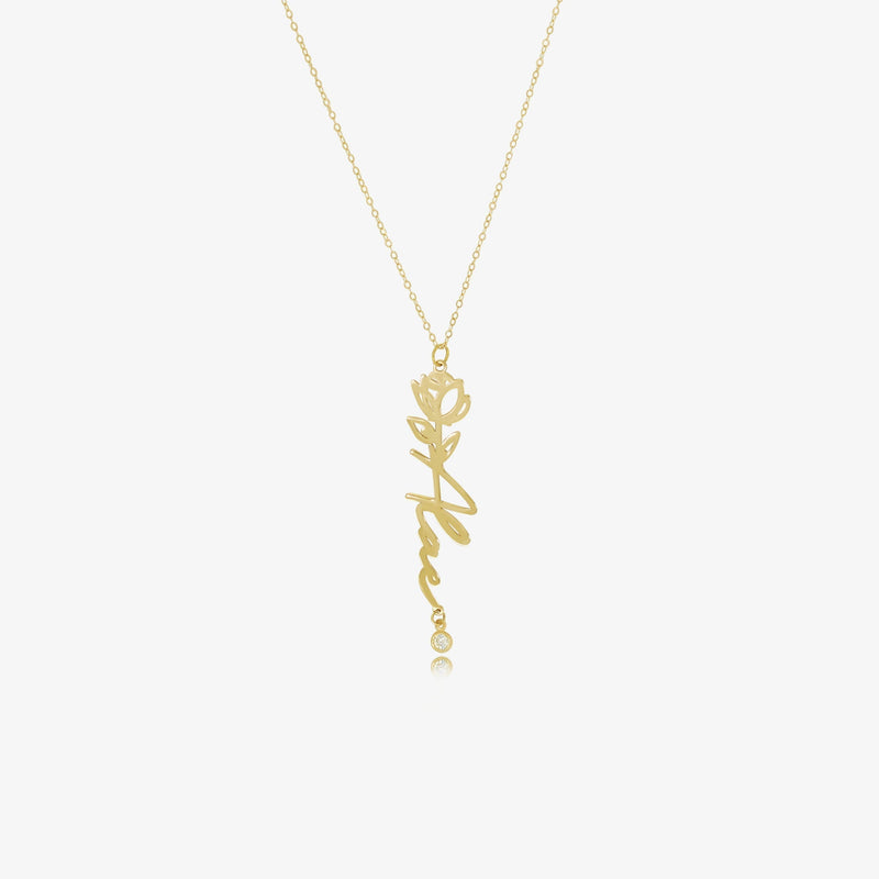 Collier Rose Personnalisée En argent