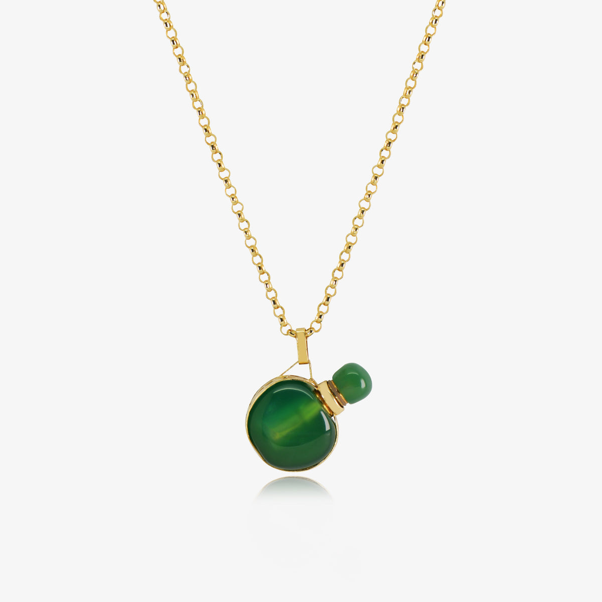 Collier Verdea en Or 18K – Flacon Pierre Naturelle – Azor