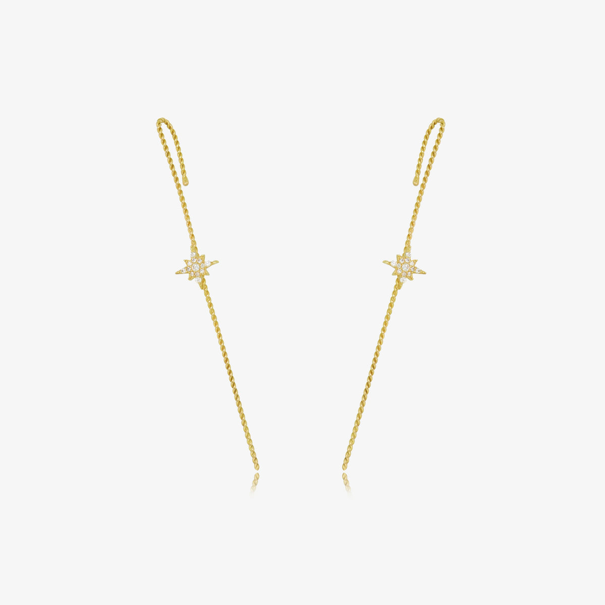 Boucles Éclair Étoile en Or 18K – Azor