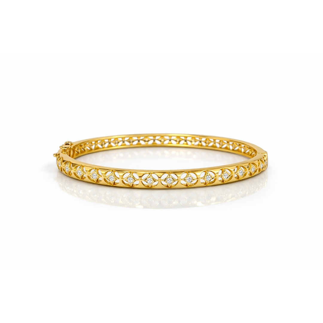 Bracelet Arabesque Lumière en or 18K ajouré Azor