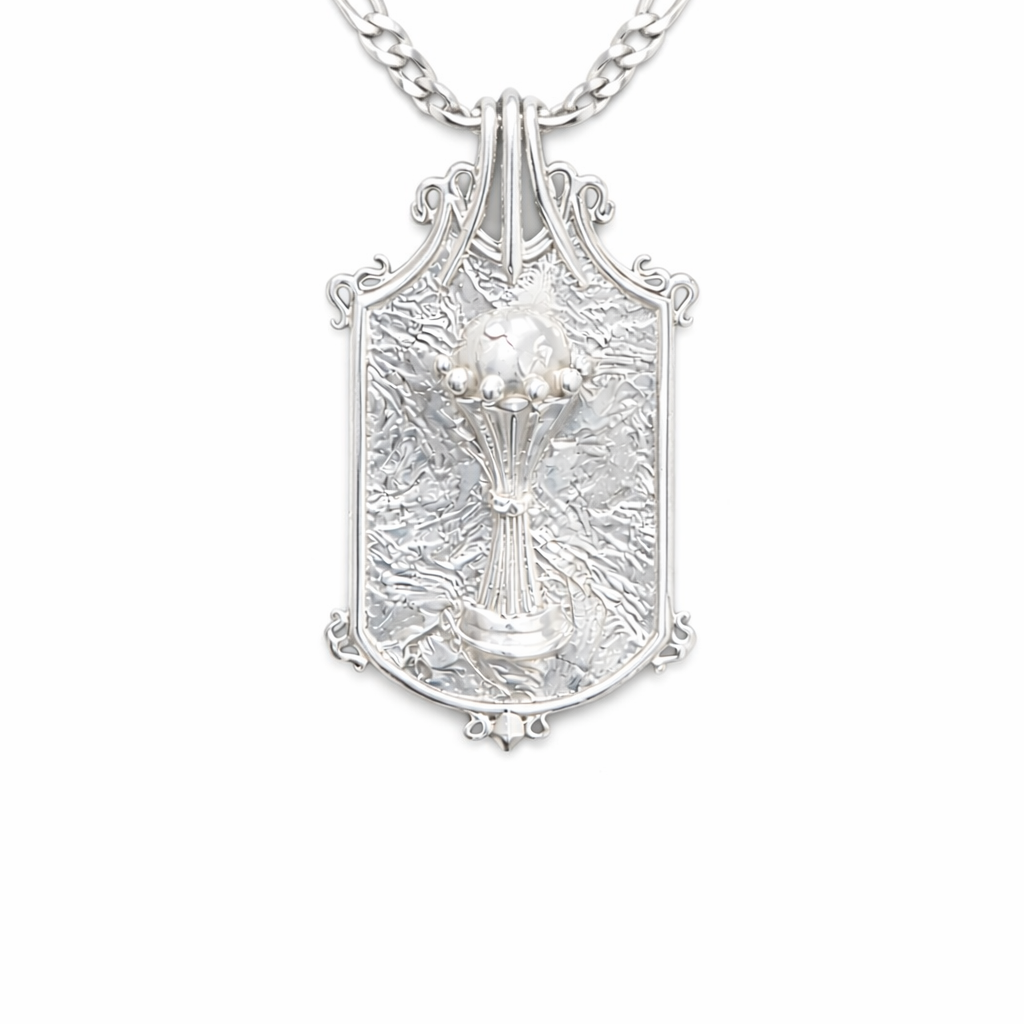 Collier Lkas Maghribi en argent massif, Azor