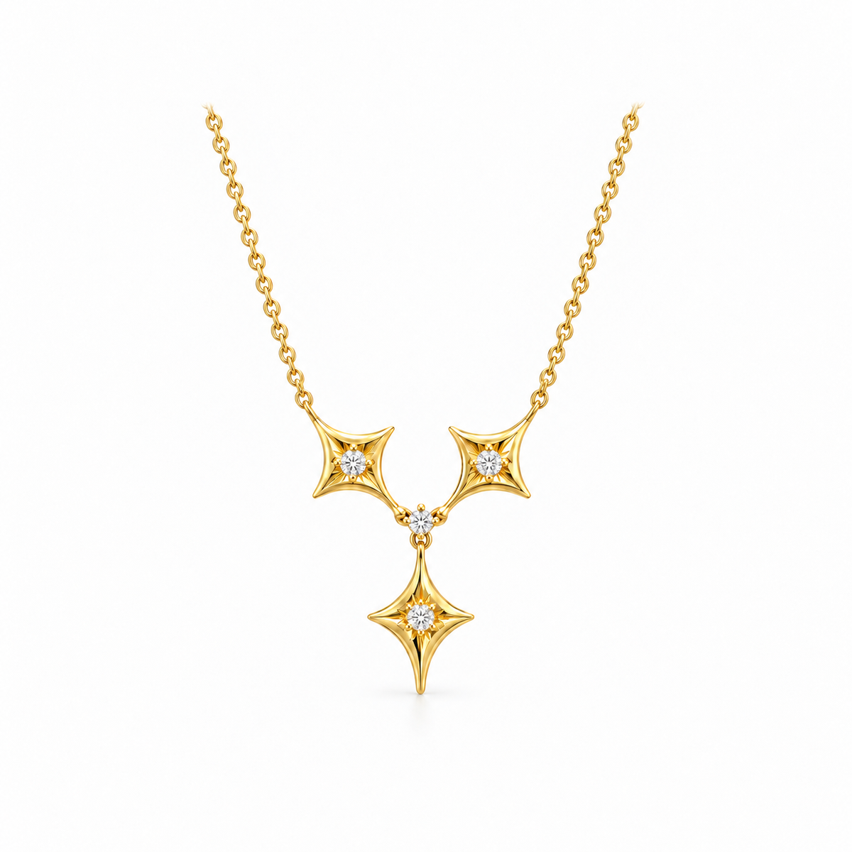 Collier Trois Étoiles en or 18K et diamants, Azor