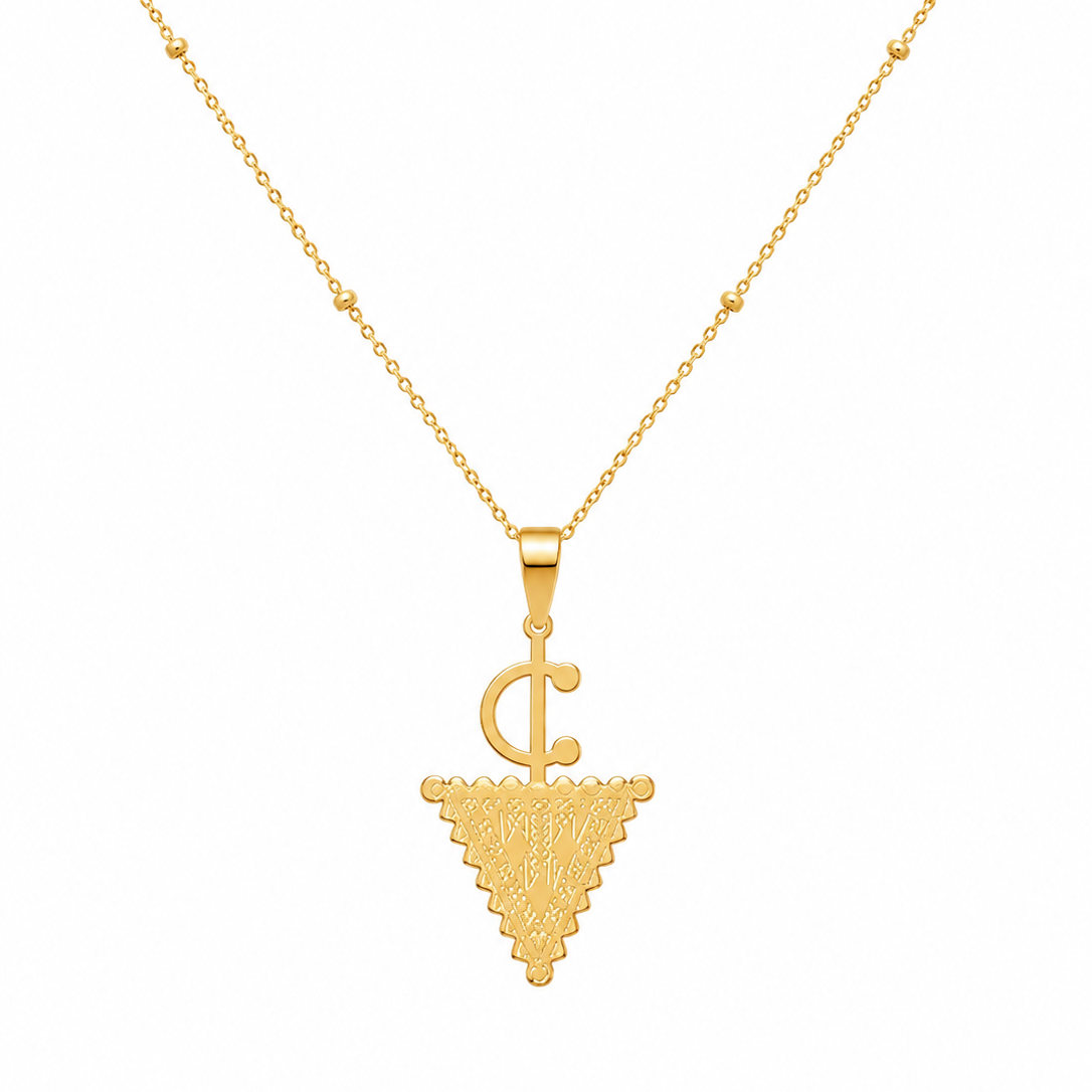 Collier Amazigh Gravé en or 18K Azor Jewelry