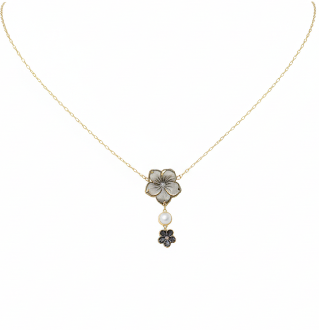 Collier Mystique Noire en Or 18K
