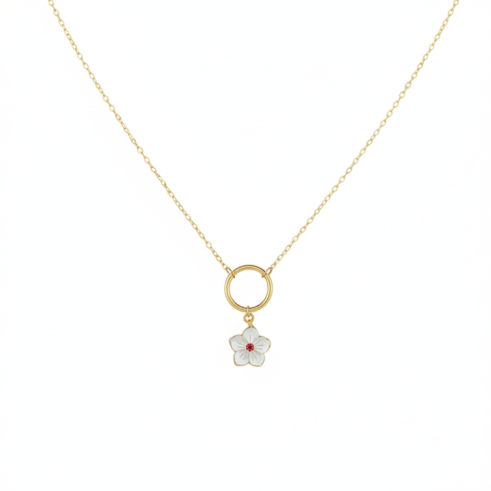 Collier Fleur d’Ivoire en Or 18K
