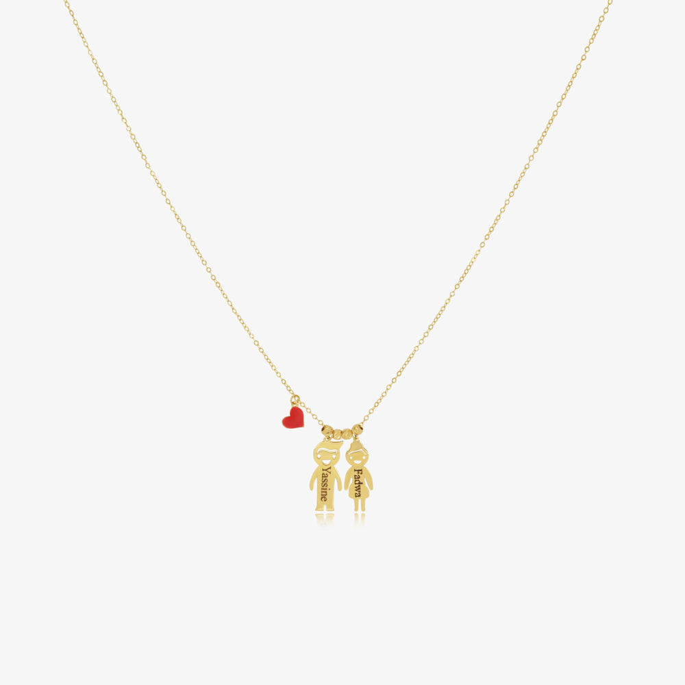 Personalized Couple Necklace in 18K Gold