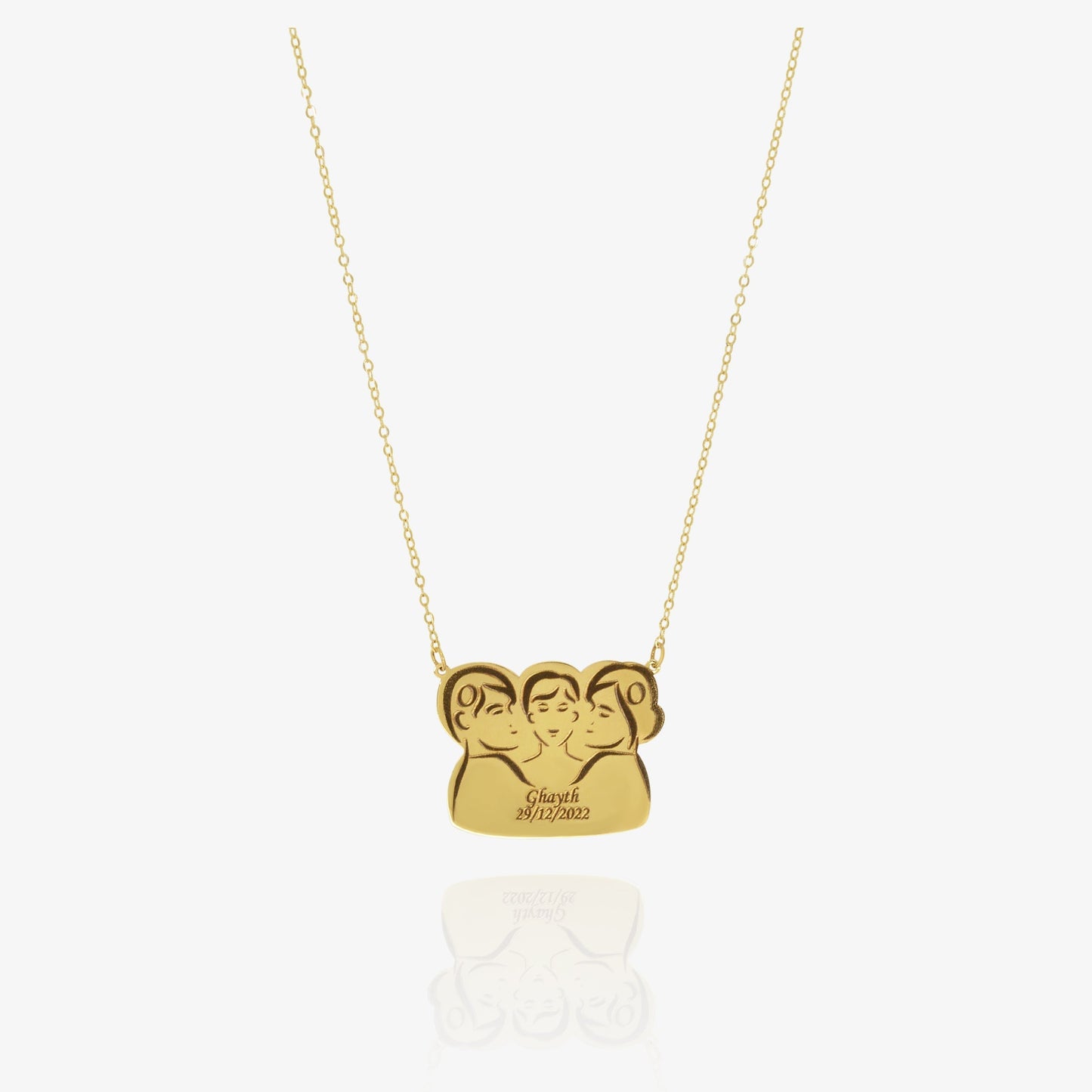 Collier Family Of 2 Personnalisé En Or 18K