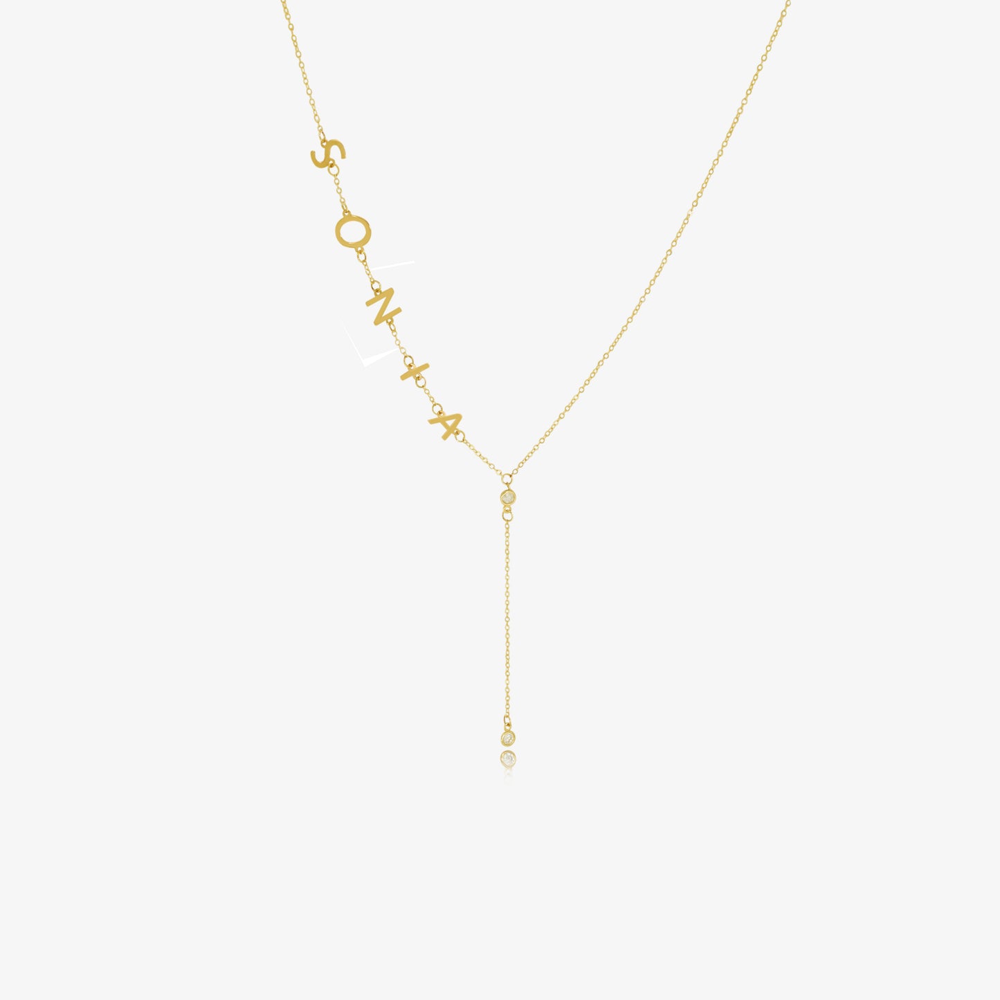 Collier Éclat d'Initiales personnalisé en Or 18K