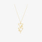 Collier Triangle d'OR en Or 18K