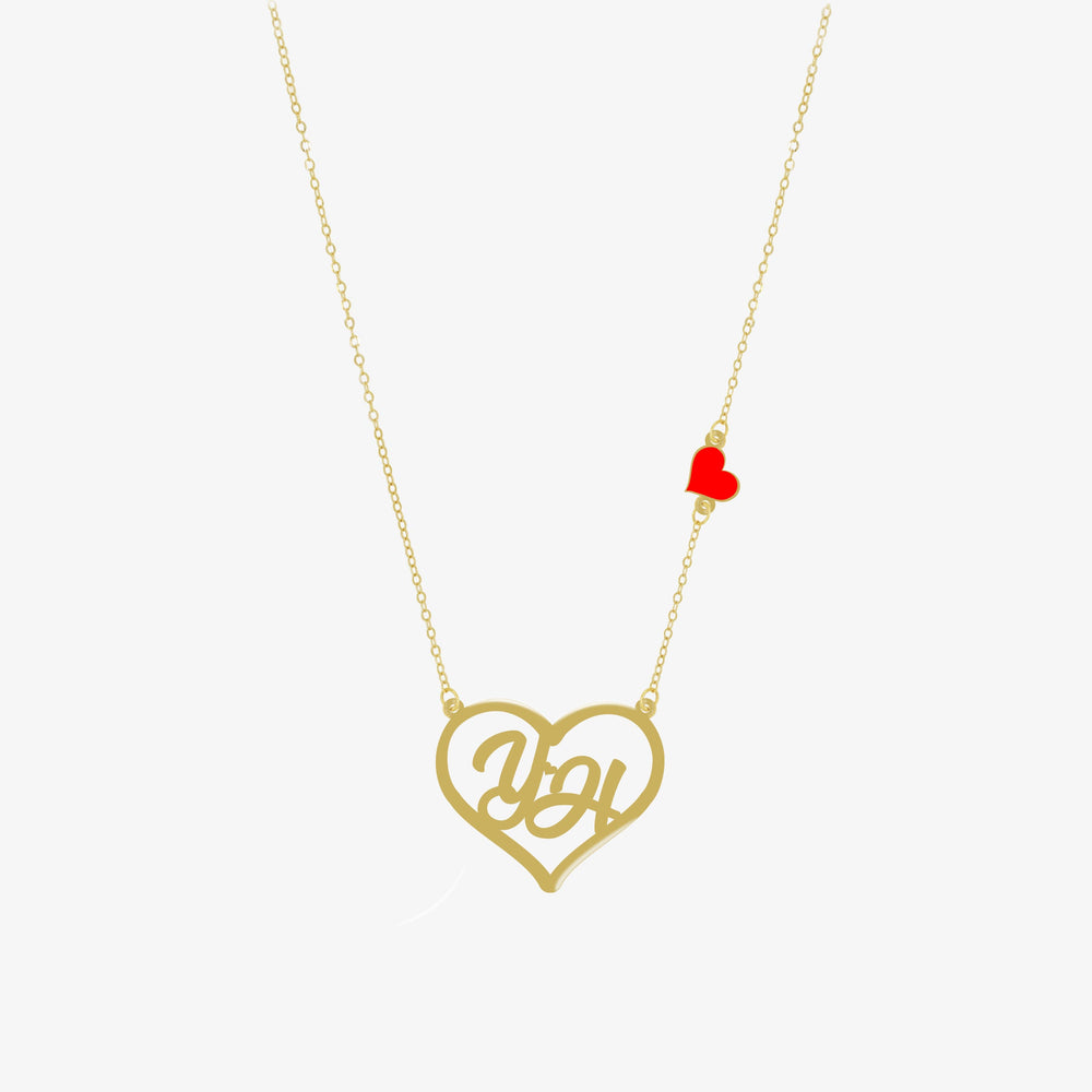 Personalized Eternal Heart Necklace in 18K Gold