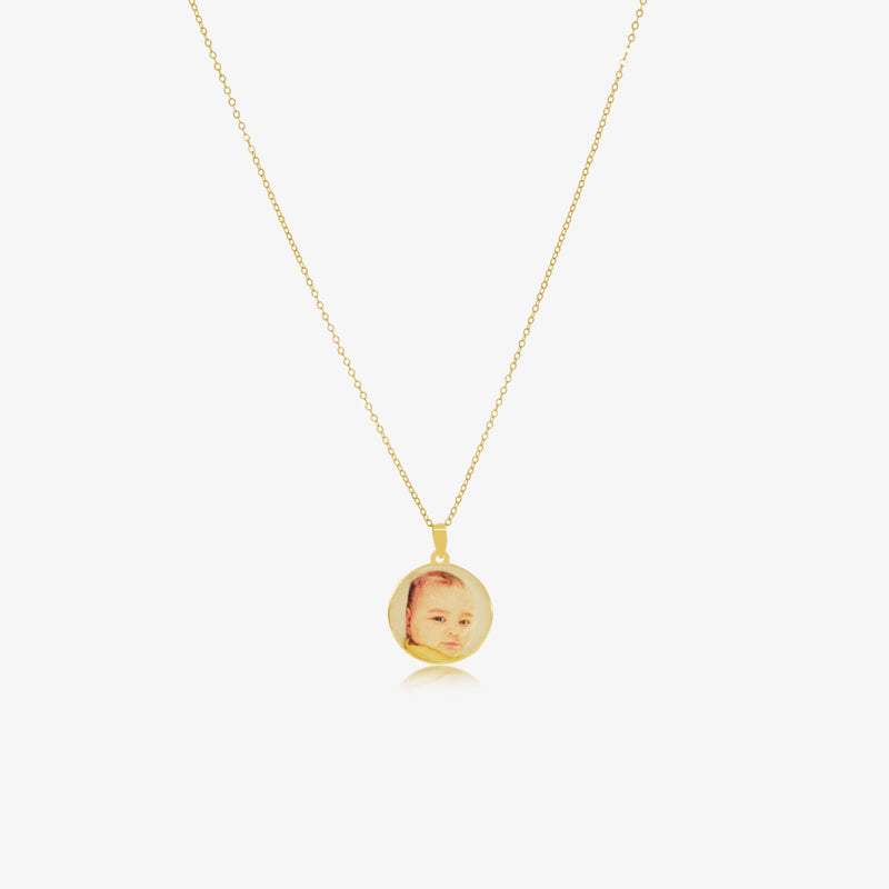 Collier Personnalisé Photo Couleur en argent