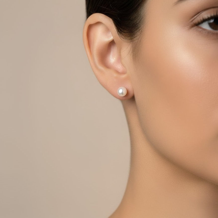 Boucle Clou d'oreil Perle Or 18K — image 2