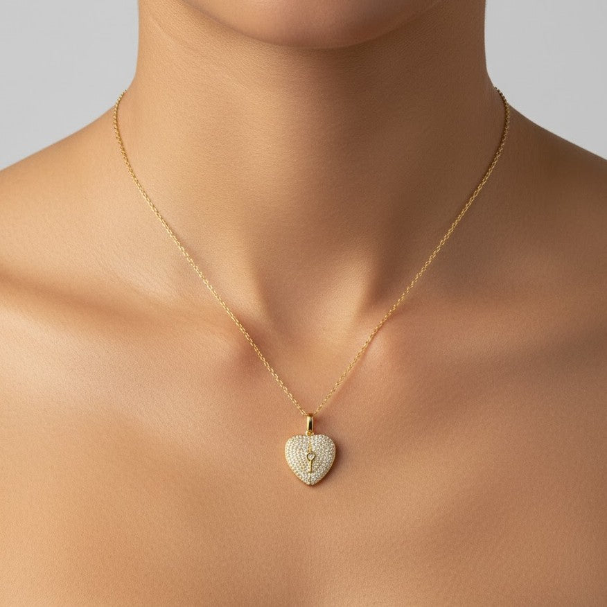 Collier Open heart en Or 18K