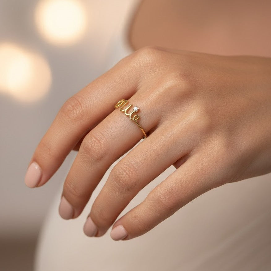 Bague Oui en Or Blanc 18K