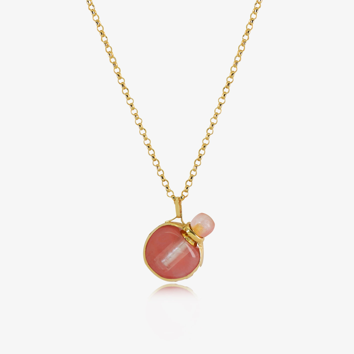 Collier Roséa En Or 18K - Flacon Pierre naturelle — image 1