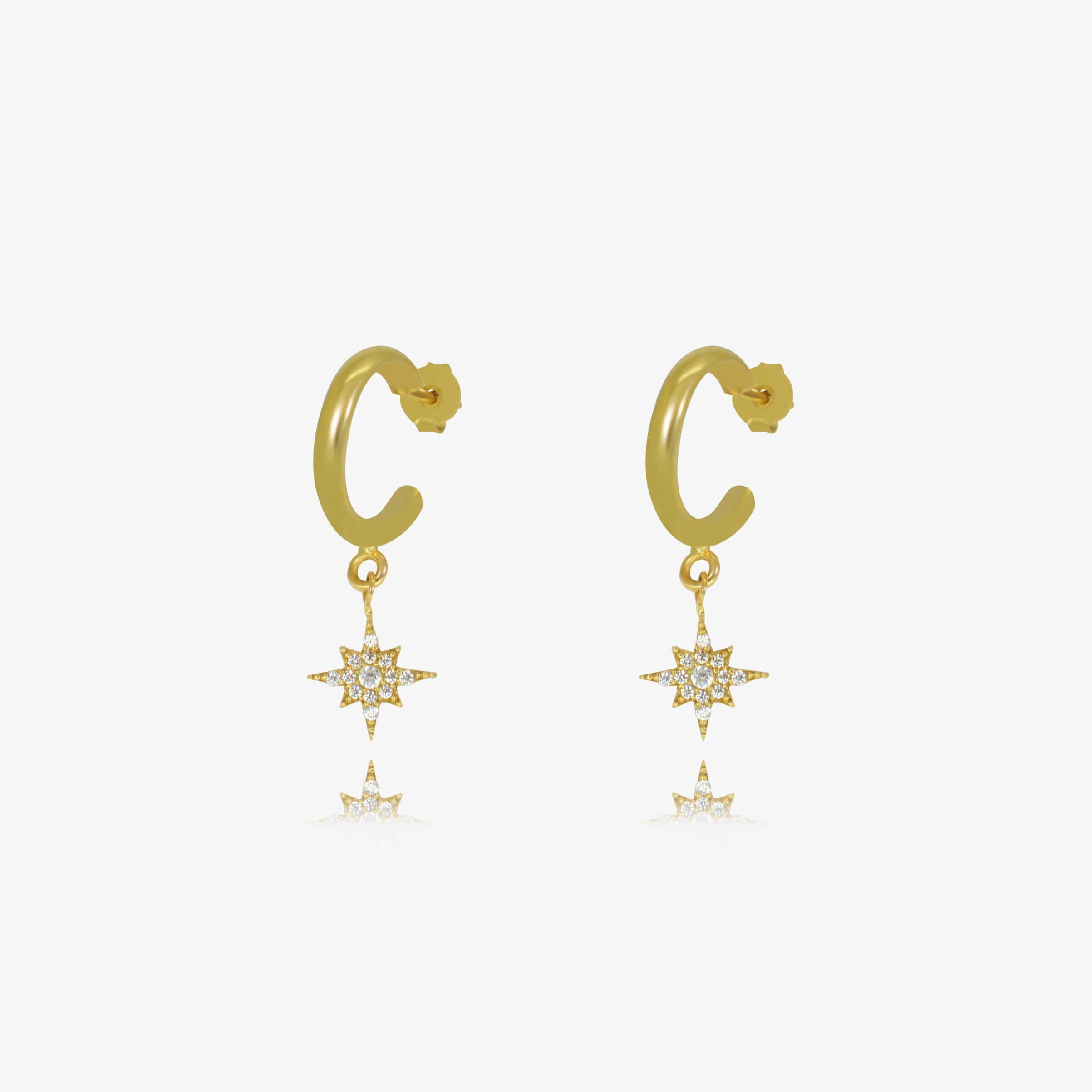 Boucles d'oreilles shining en Or 18K