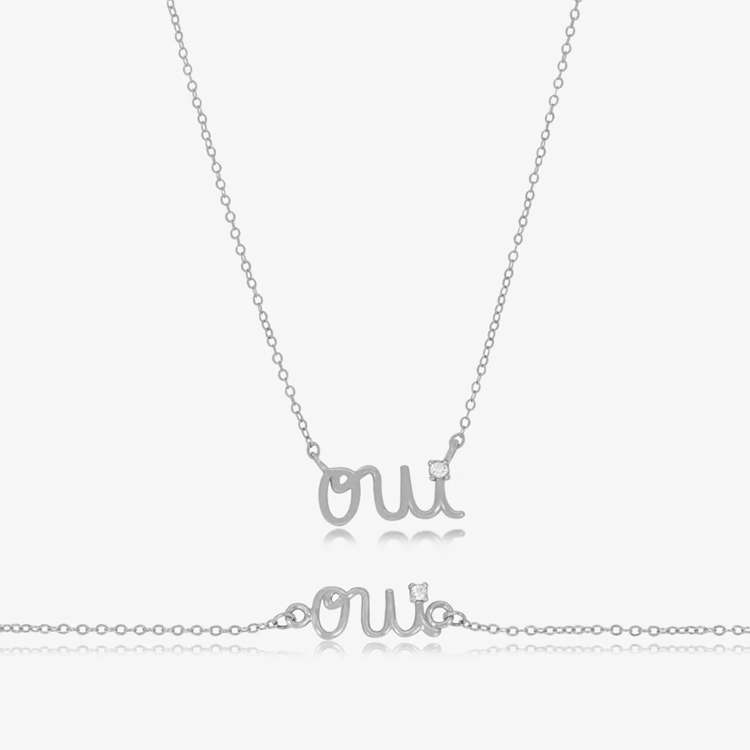 Ensemble Collier+ Bracelet Oui en Or 18K — image 2