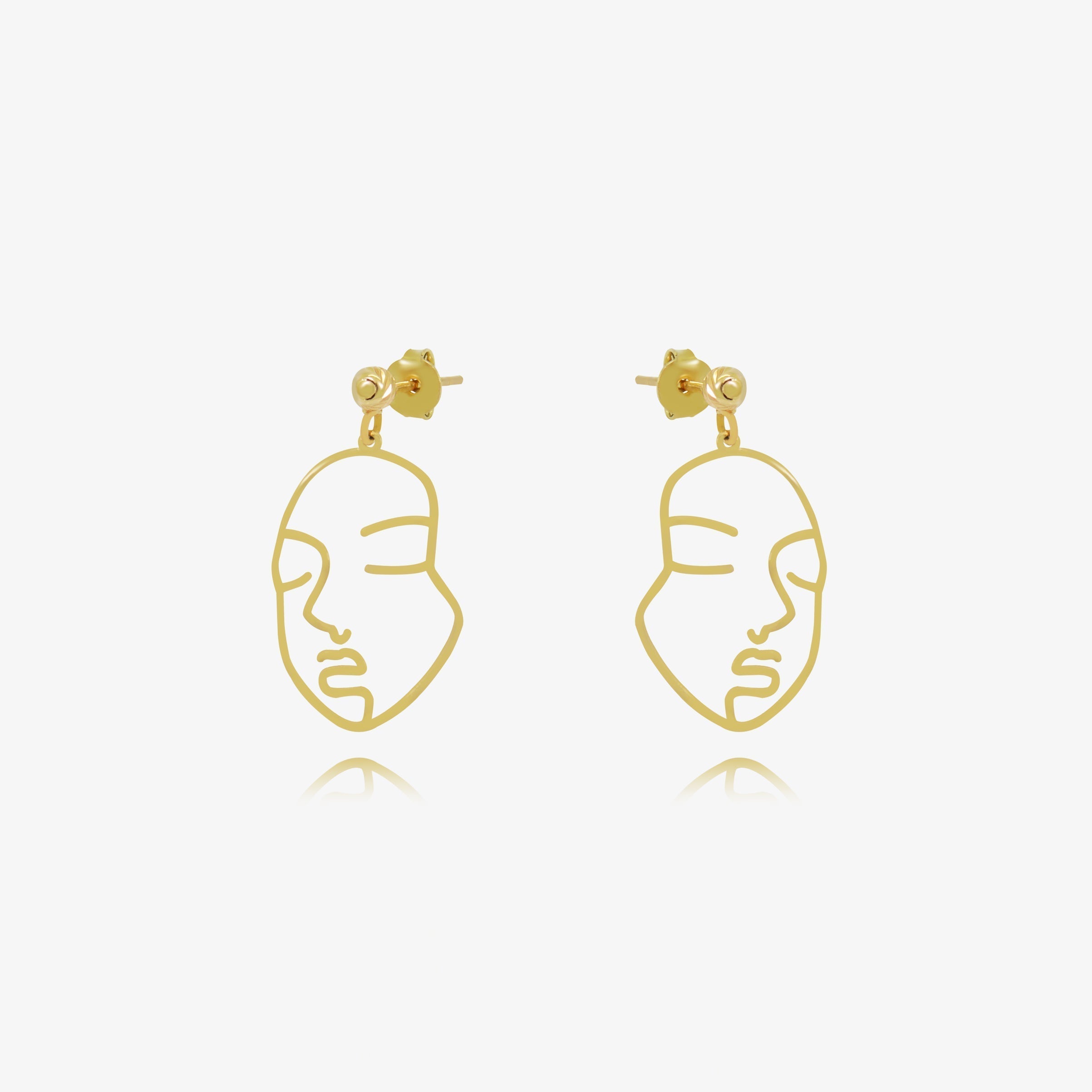 Boucle Visage en Or 18K